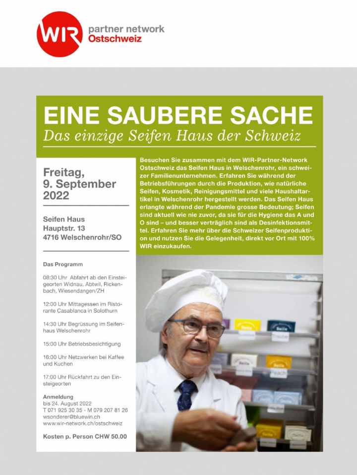 EINE SAUBERE SACHE - Besuch des Seifen-Haus in Welschenrohr/SO
